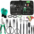 24-piece stainless steel bonsai tool set for potted plant pruning and maintenance