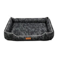 Oxford fabric dog bed in Army Green, removable washable cover for dogs
