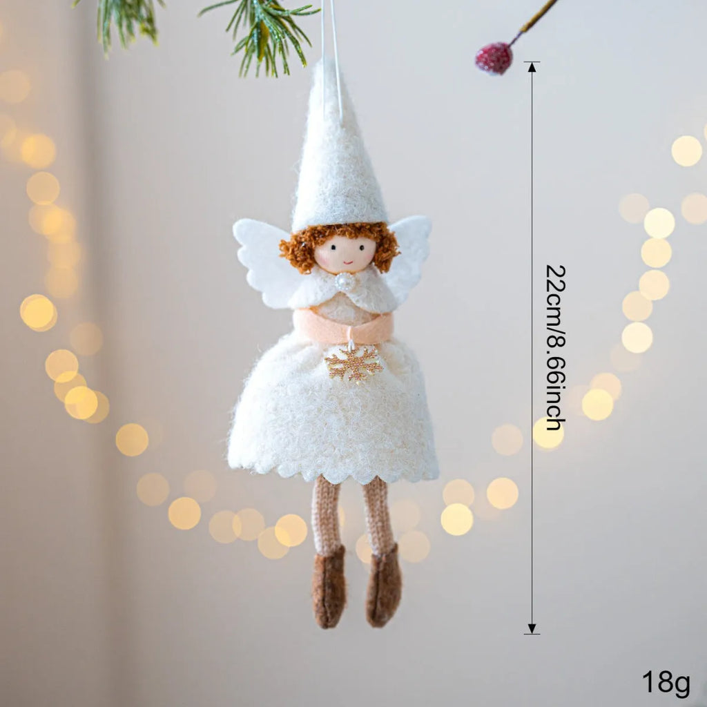 White or pink cloth Christmas felt pendant ornament for girls skirts
