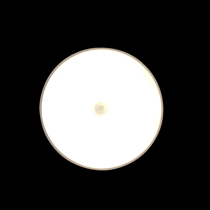 Small round night lamp with side push key, 86mm diameter, 1W LED, battery powered