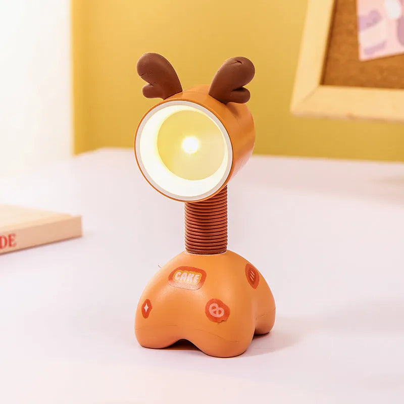 Cartoon character DIY small night lamp with magnetic base on a desktop