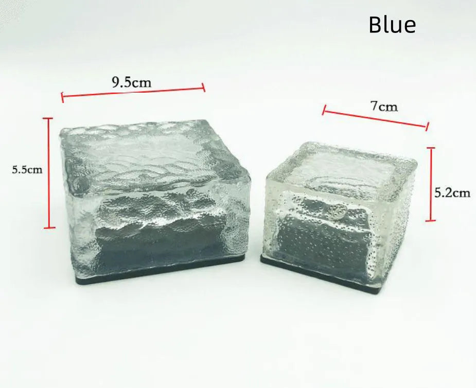 Solar LED floor tile light 10x10cm acrylic top aluminium frame garden path lighting warm white