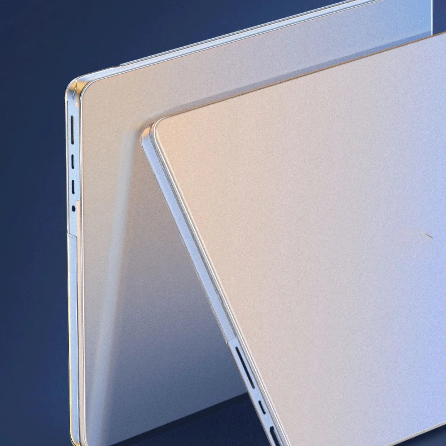 Ultra-thin frosted protective case for MacBook with keyboard film, transparent finish, full corner coverage