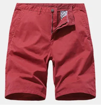 Men's loose-fit straight-leg denim shorts in a printed blue colour, shown laid flat.
