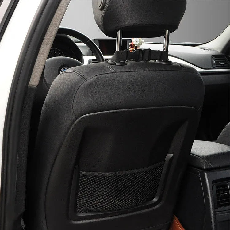 Black memory cotton car waist back cushion on vehicle seat showing lumbar support design