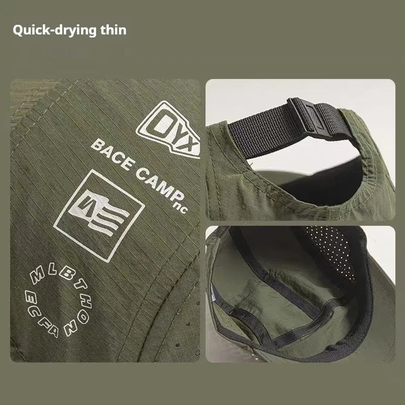 Men's adjustable baseball cap in breathable mesh fabric with dome crown
