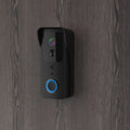 Smart home visual doorbell security camera with app push notification system and 18650 battery power.