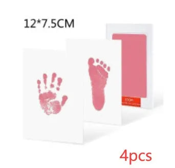 Baby hand and foot print disposable ink pad in pink for newborn keepsake crafting