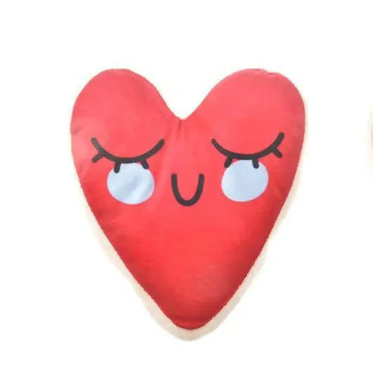 PP material pet tooth cleaning toy in peach heart red colour with textured surface