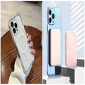 Four-corner airbag MagSafe phone case in transparent PC frosted finish for iPhone 11-15