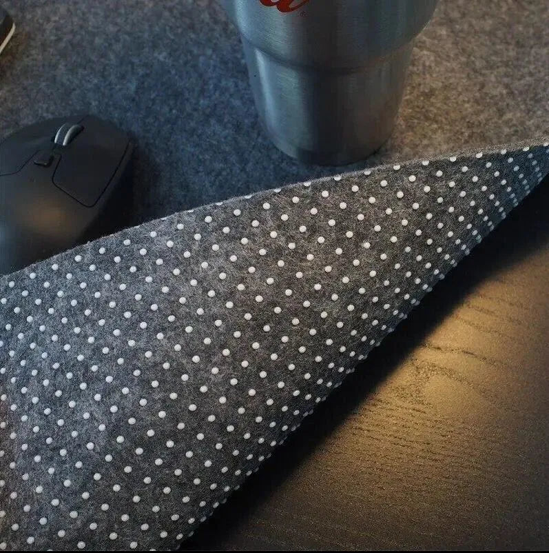 Extra large felt mouse pad and non-slip table mat in brown, black or grey, sizes up to 1400x700mm