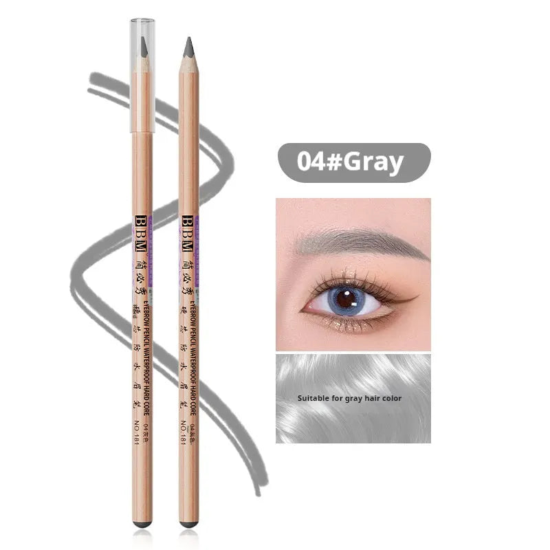 Wild Lines wooden hard core waterproof sweat-proof eyebrow pencil in multiple colour options
