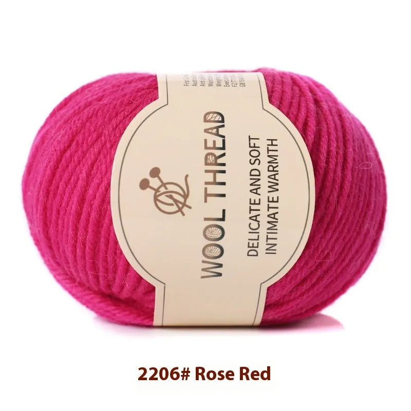 Hand knitting wool yarn roll for baby clothes with 10 needle specification in various colours