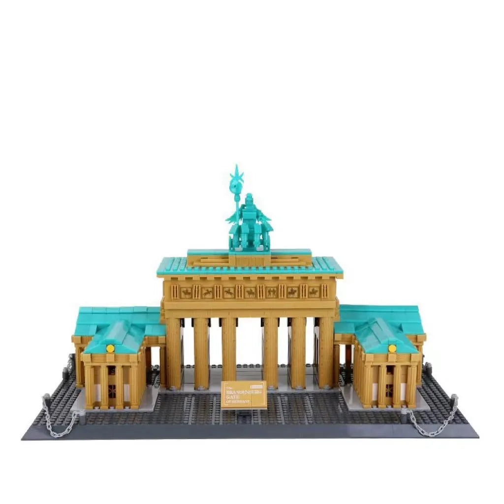 Wange building blocks set with over 800 ABS plastic pieces for landmark construction