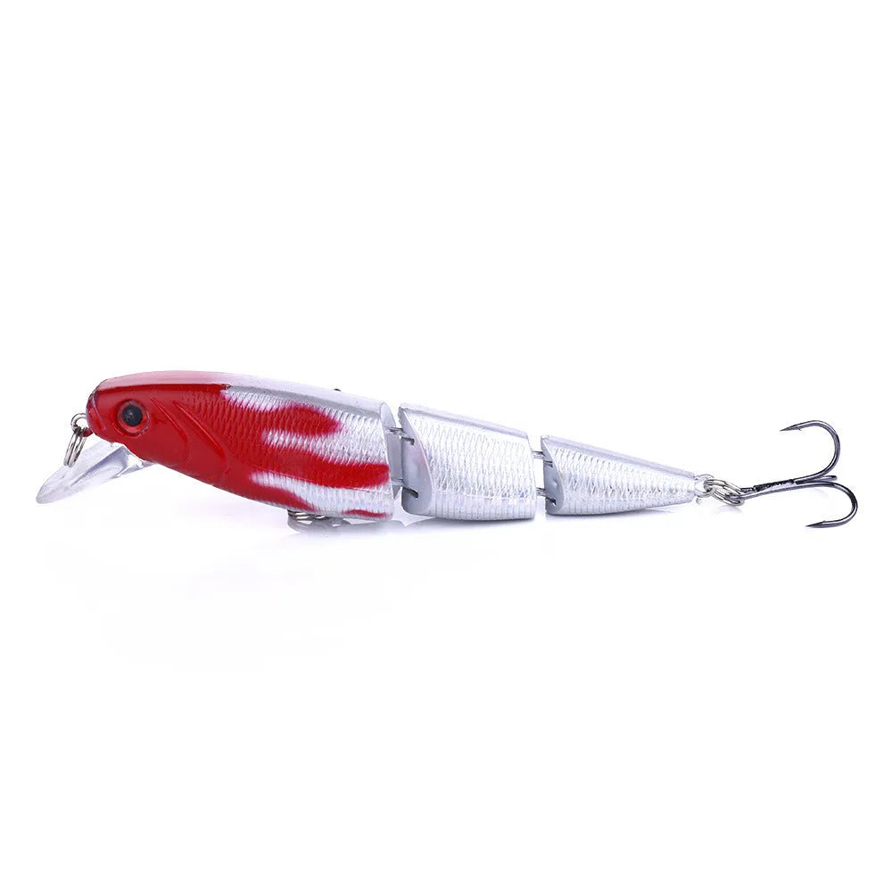 Multi-section hard fishing bait ABS plastic 10.5cm 15g with 6# hook in natural position