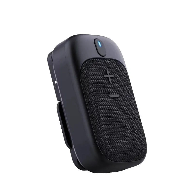 Lewoke black mini portable Bluetooth speaker for hiking, camping, and running with subwoofer
