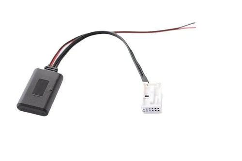 Bluetooth aux adapter cable and microphone kit for Citroën and Peugeot RD4 car stereos.