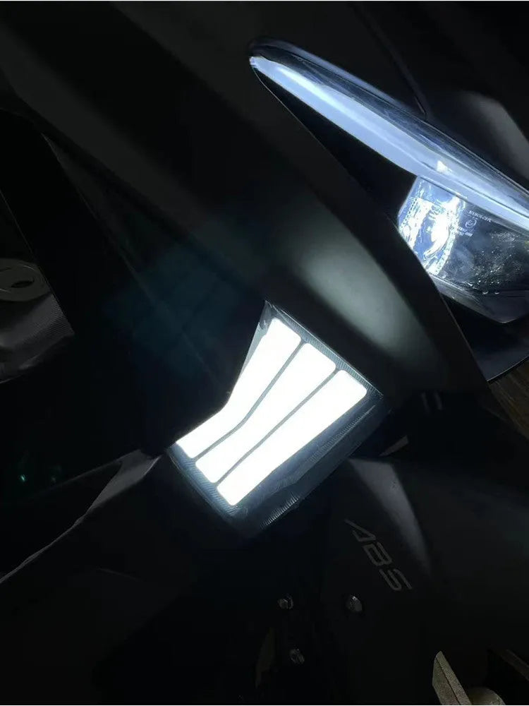 Pair of yellow LED motorcycle cornering lamps for Tianying TS150 Special Edition 2020-2022 retrofit
