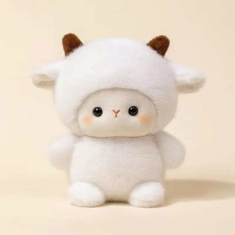 16cm short plush animal toy doll with PP cotton filling, available in bear and elephant colour options, for table decoration