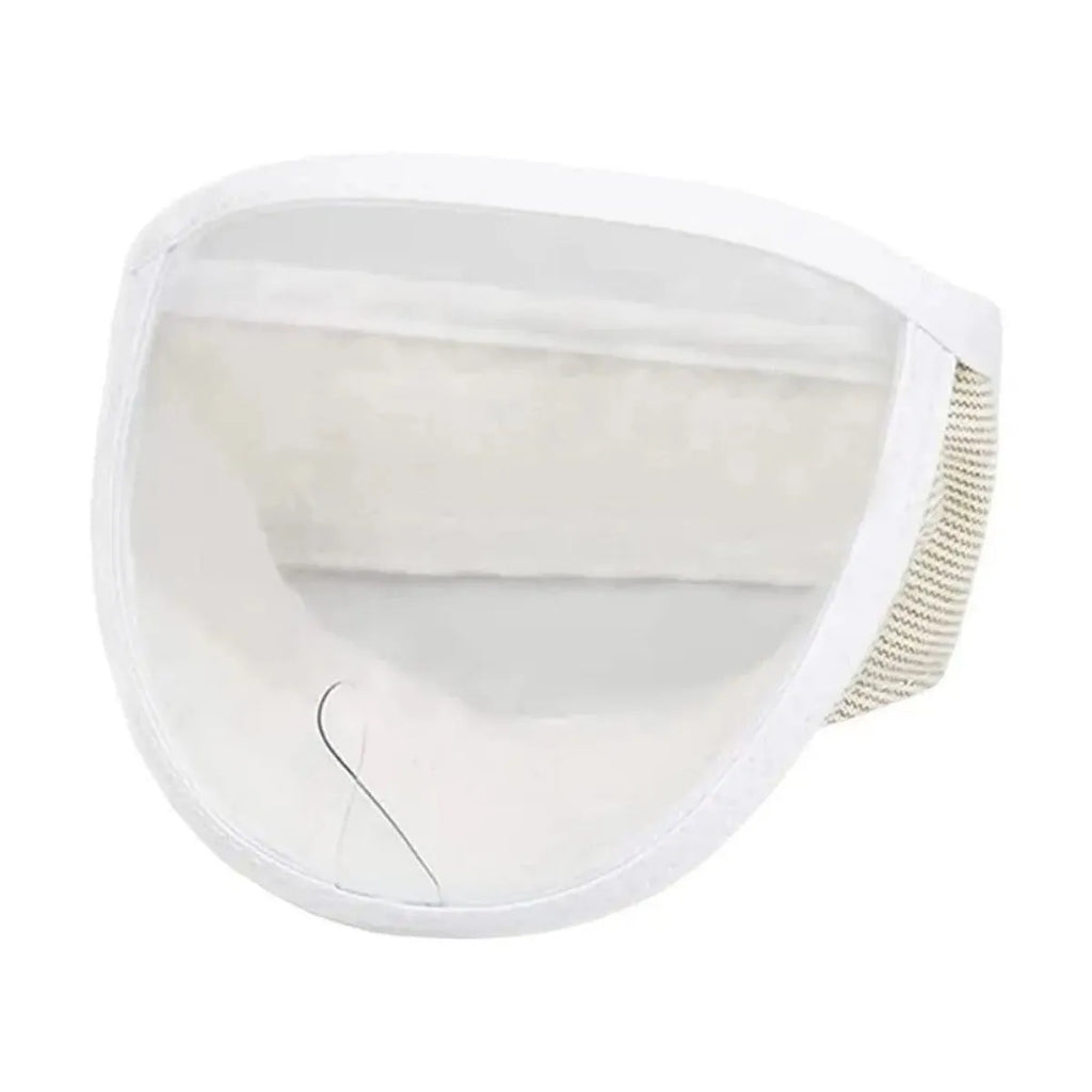Clear cotton and PVC cat muzzle for anti bite grooming with adjustable strap