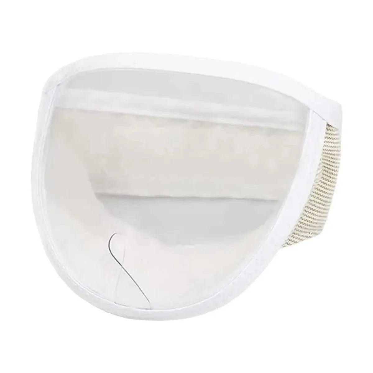 Clear cotton and PVC cat muzzle for anti bite grooming with adjustable strap