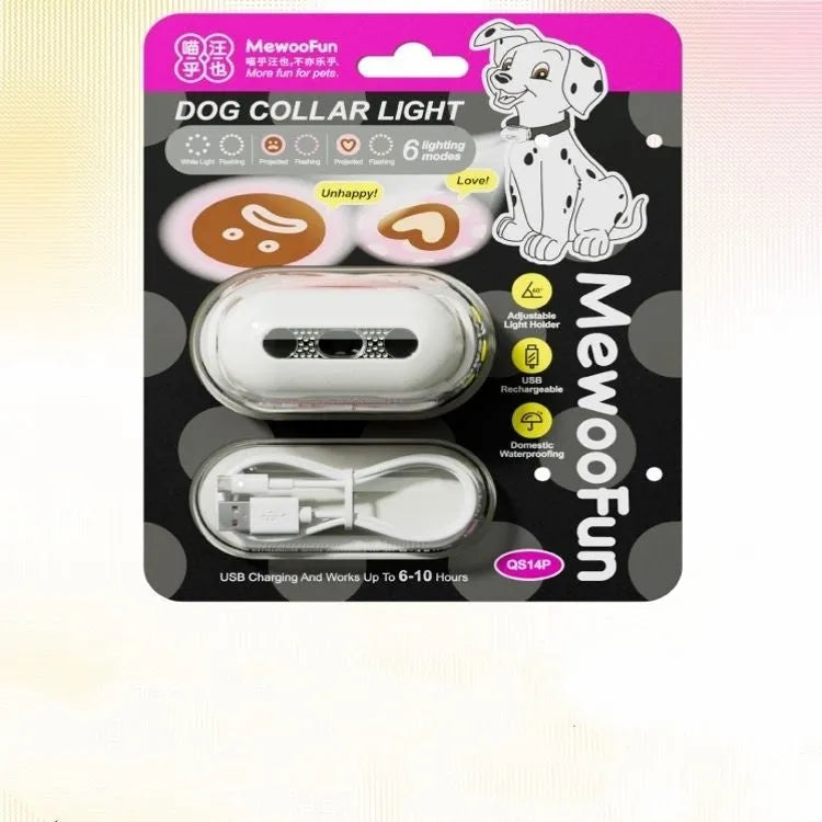 Pet luminous collar hanging lamp ring in four colour patterns with ABS construction