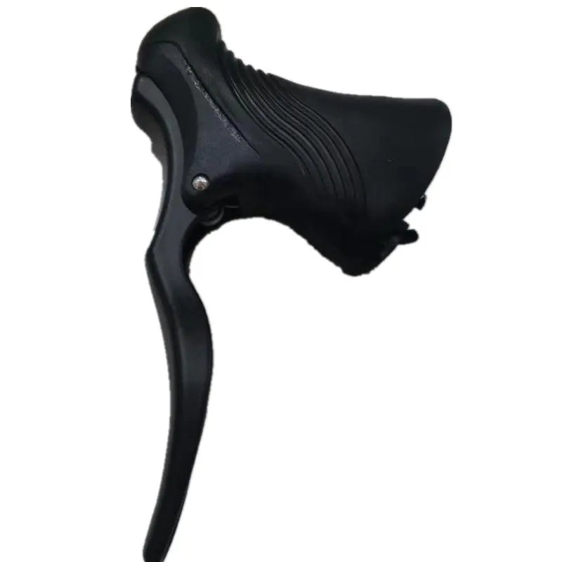 A pair of aluminium alloy road bicycle brake handles in black and black silver colour options.