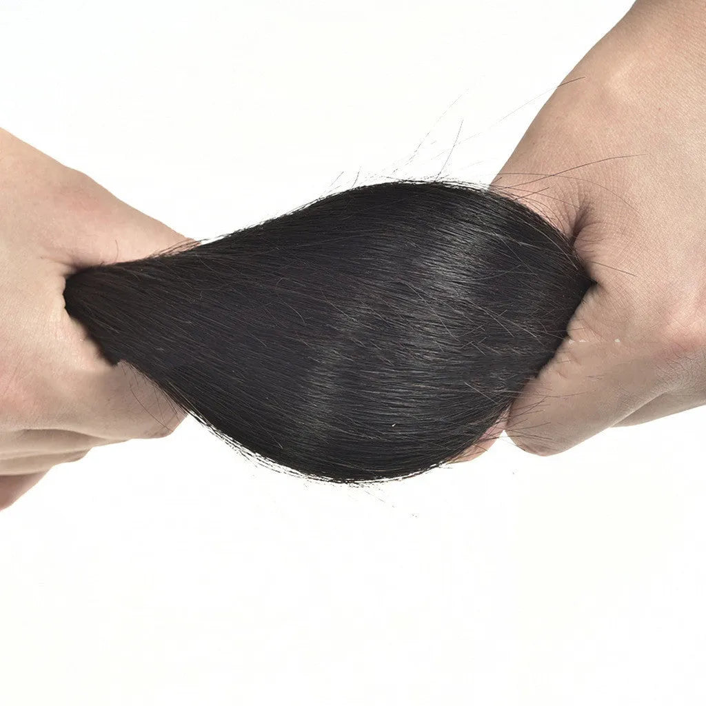 Straight real human hair wig in natural style, available in lengths from 8 to 30 inches for ladies