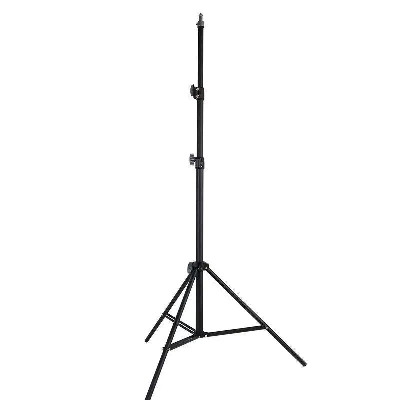 Floor tripod light stand with frosted legs and mobile phone holder mounted