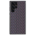 Carbon fiber 3K twill phone case in blue for Samsung, shockproof anti-fall TPU cover