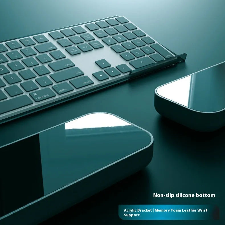 Double-sided keyboard mouse pad with memory foam wrist support in multiple colour options