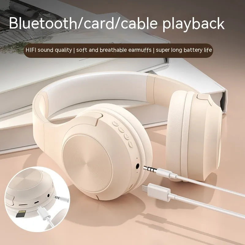 Creative wireless Bluetooth headset in Chalk Black colour with charging case on a table.