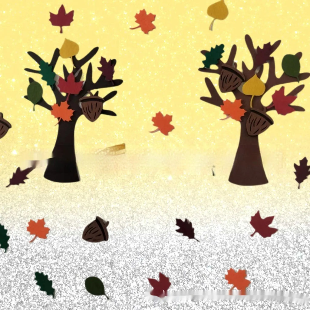 96 PCs felt tree handmade suit children wall hanging outfit with non-woven fabric pieces