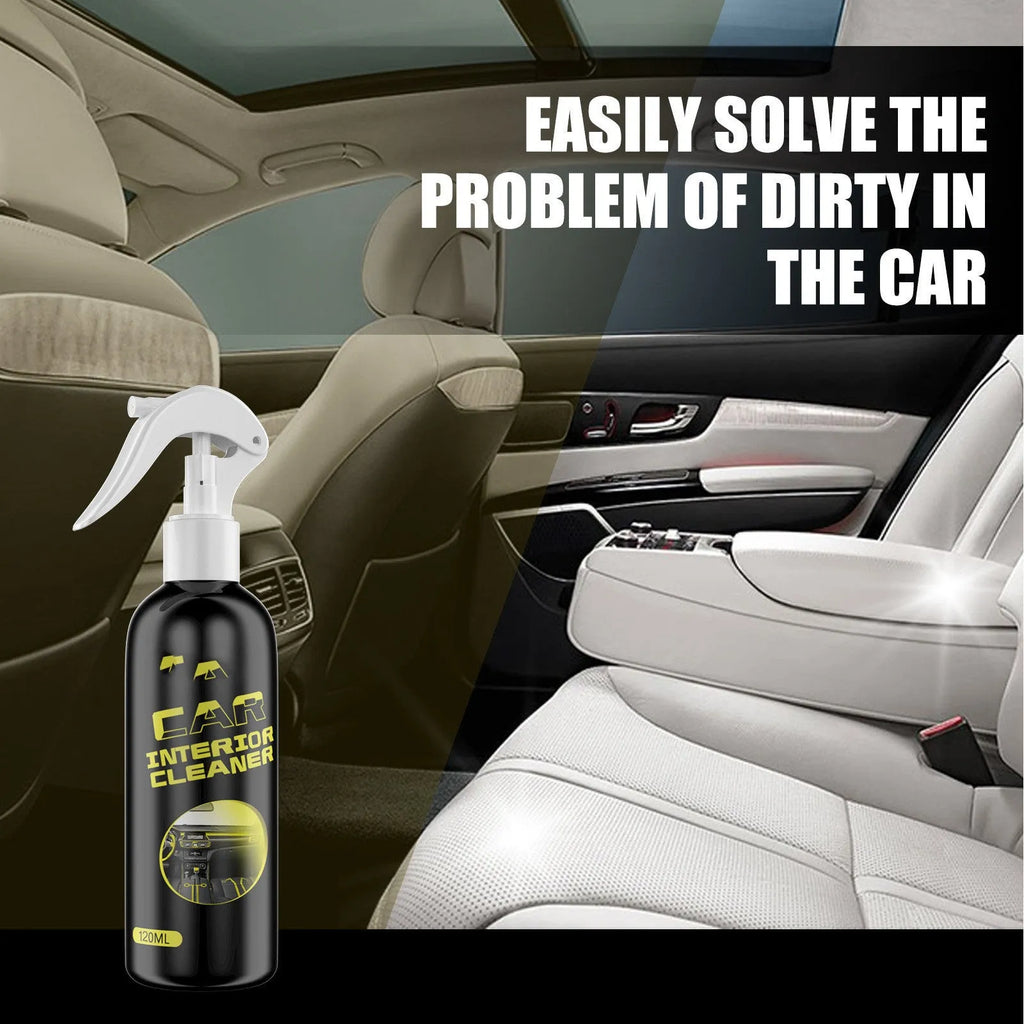 120ml bottle of car interior cleaner for leather and plastic dashboard decontamination