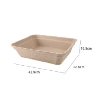 Brown disposable waterproof cat litter box with biodegradable environmentally friendly design