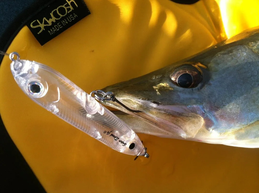 Transparent 9.5cm blank fishing lure body with 7mm eye for DIY bait building