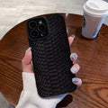 Black TPU phone case for iPhone 13 Pro Max with three-dimensional scales pattern and anti-fingerprint finish