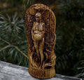 Detailed resin sculpture of a Greek goddess standing 22cm tall, for altar or garden decoration.