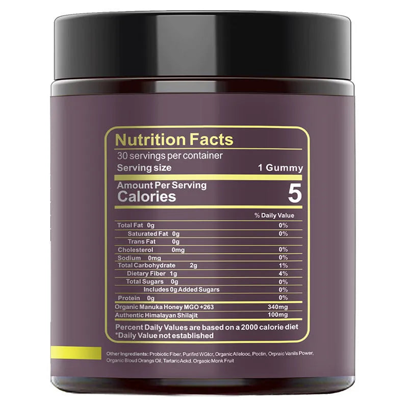 30 tablets of vegetarian pectin honey flavored soft candy in original flavour in a bottle