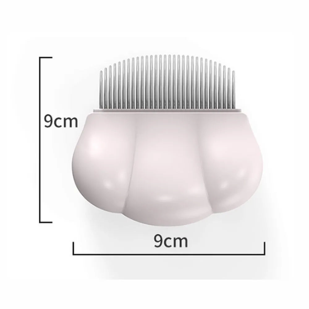 Blue Paw Soft pet deshedding brush with soft round teeth on a white background