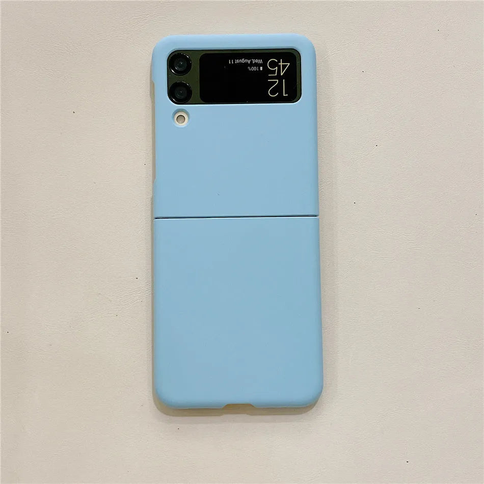 Samsung folding screen hard case with soft rubber cover in multiple colours for Z Flip4 Z Flip5 Zli3 drop protection