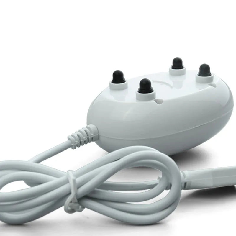 White aquarium air pump mini compressor with ABS shell, single outlet, steel clip, and air stone