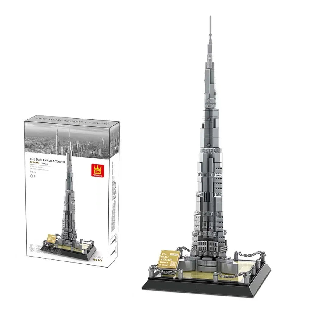 Wange building blocks set with over 800 ABS plastic pieces for landmark construction