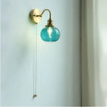14cm glass pumpkin wall lamp in Japanese and American style, 220V, for living room, bathroom, bedside, or aisle