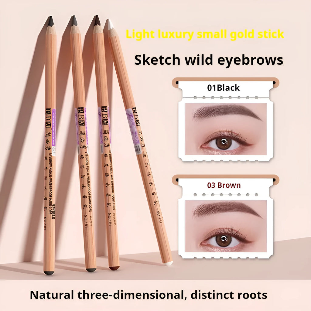 Wild Lines wooden hard core waterproof sweat-proof eyebrow pencil in multiple colour options