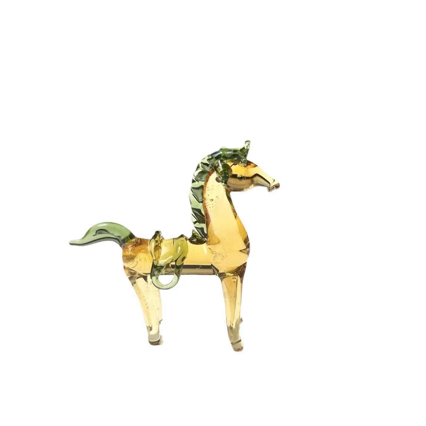 Glazed horse office decoration in modern minimalist style with coloured glaze construction