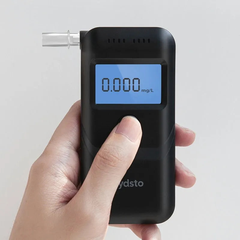 Black handheld digital alcohol breath tester for personal use