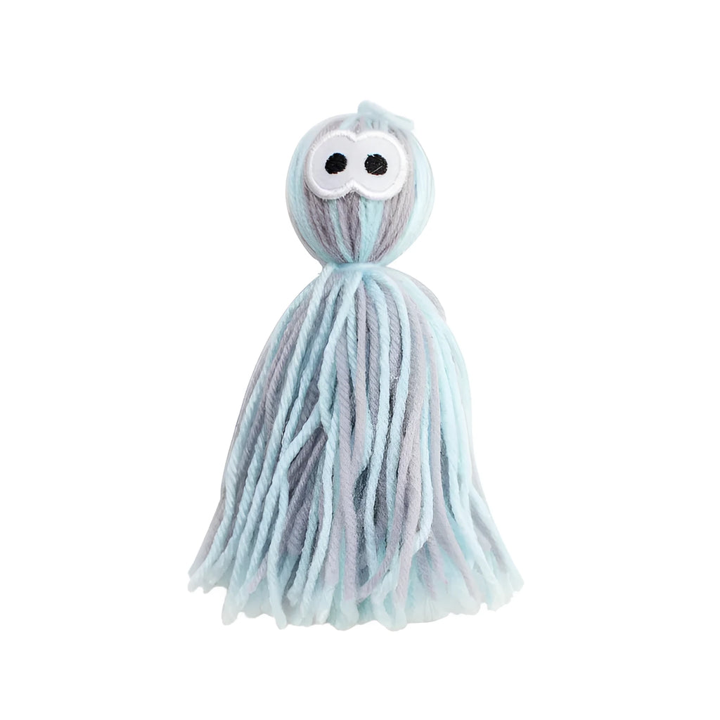 Bite-resistant wool cat ball with teaser stick for kitten teeth grinding and hanging play