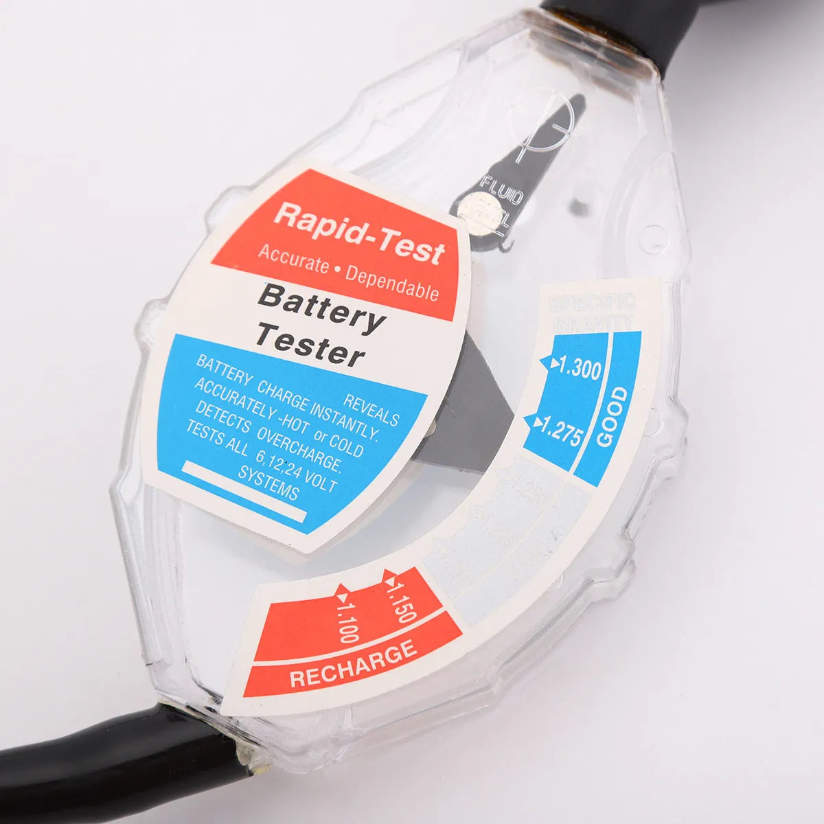 Suction electrolyte hydrometer instrument for lead acid battery testing