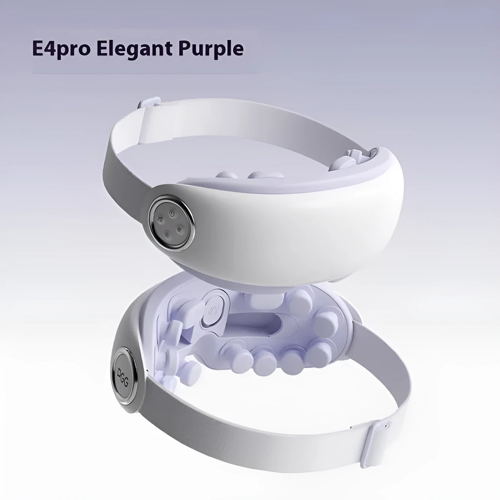 Purplish Gray Bluetooth steam smart eye moisturising instrument with hot compress function on a table.